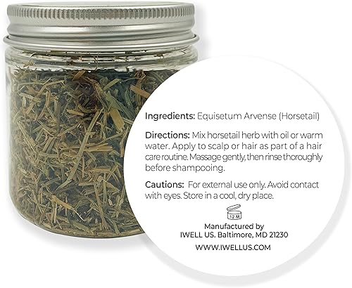 Miniatura 6 de Well's Oil Cola de caballo de hierba seca | Hierba de cola de caballo 100% natural | Ingrediente de infusión de hierbas de bricolaje | Solo uso