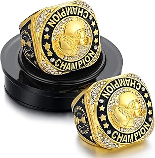 Highergo 1 PC Champion MVP Rings Baseball Soccer Basketball Volleyball Football Trophy Ring with