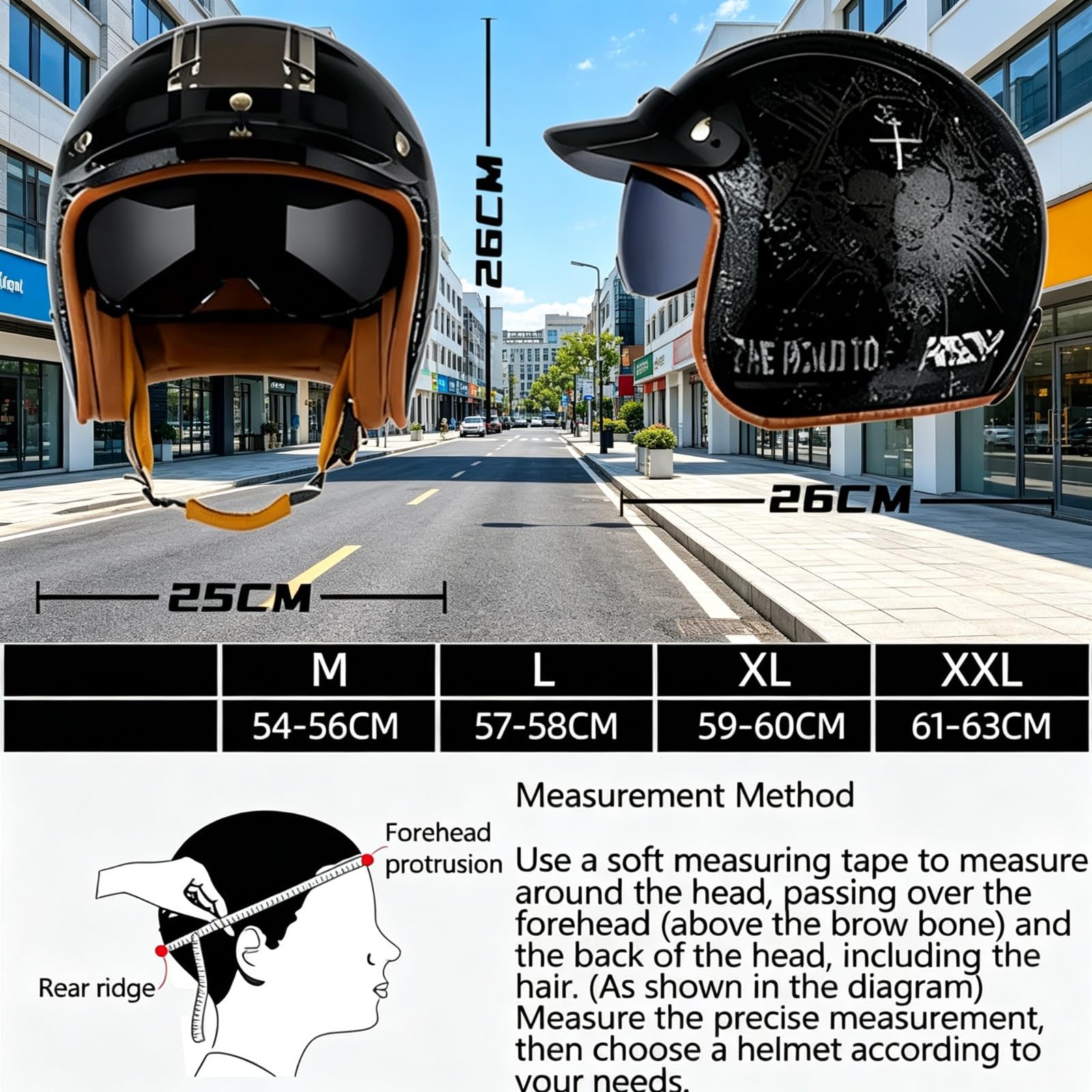 Casque Jet Classique Homologué ECE 22.06 & Conforme Dot, Casque Moto Rétro Bol Norme Européenne avec Visière Solaire Interne, Bord Amovible, Boucle Micrométrique, Scooter Cafe Racer
