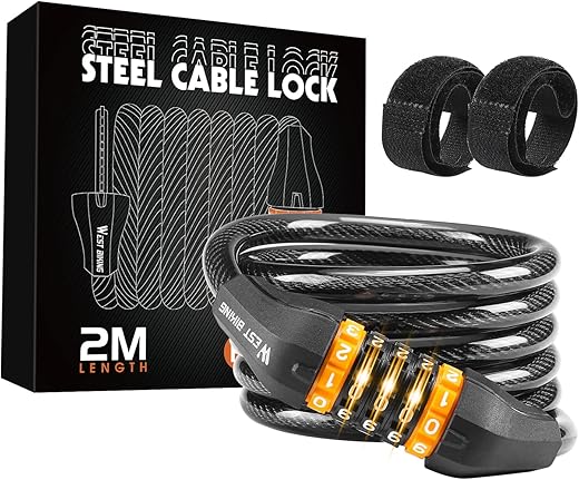 West Biking Bike Cable Lock (6.5 Ft) YP0705074