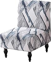 Vista 33 de Funda para Silla de Acento sin Brazos, Funda Elástica para Silla Súper Ajuste, Funda Protectora de Muebles para Silla sin Brazos para Sala de Estar