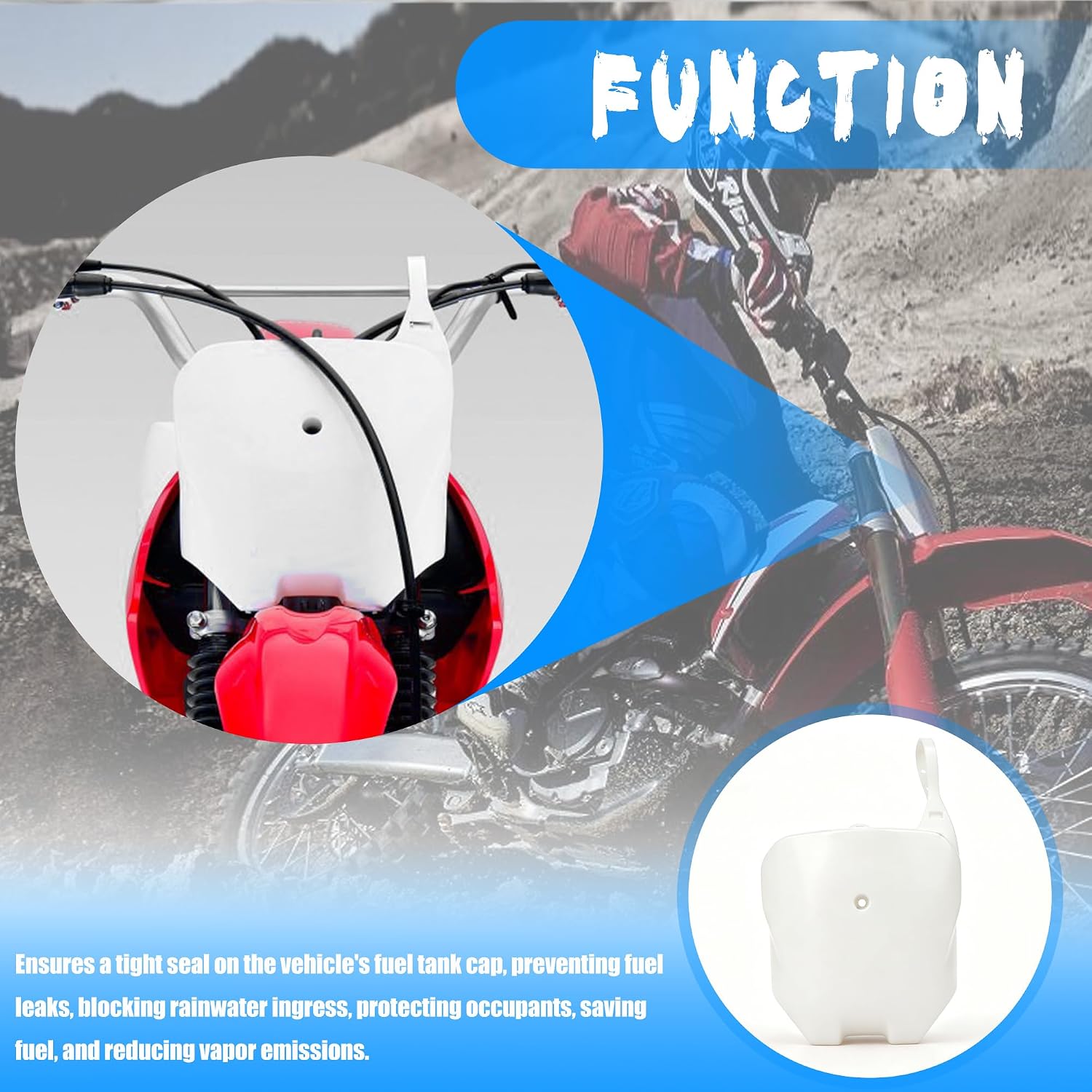 Number Plate Front License Plate Compatible with CRF70 80 100 Dirt Pit Bike-White