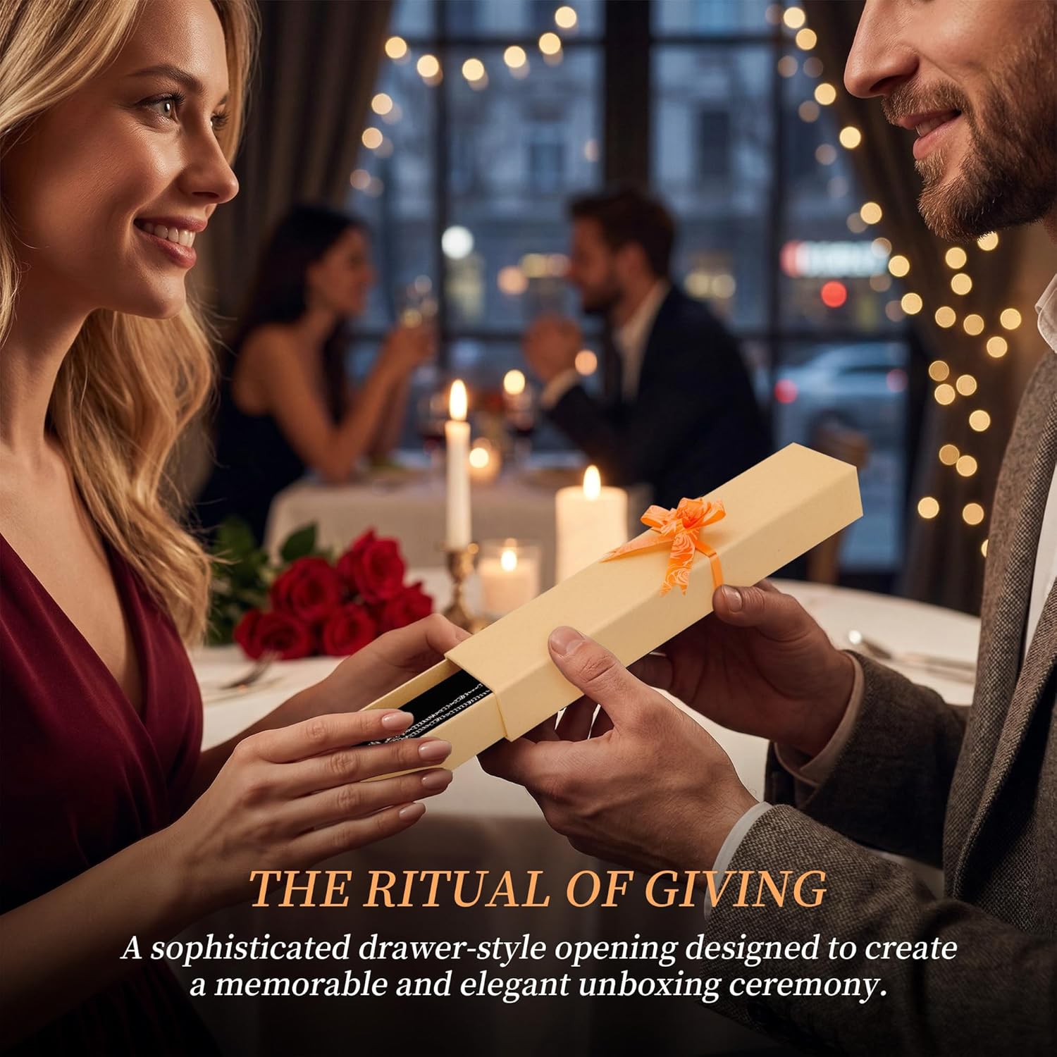 MATUFF 12-Pack Drawer Style Jewelry Gift Boxes with Sponge Insert, 8.7"x1.8"x1.2" Necklace & Bracelet Display Box for Presentation, Cardboard Storage Organizer for Pendant, Ring, Earring - Kraft Brown