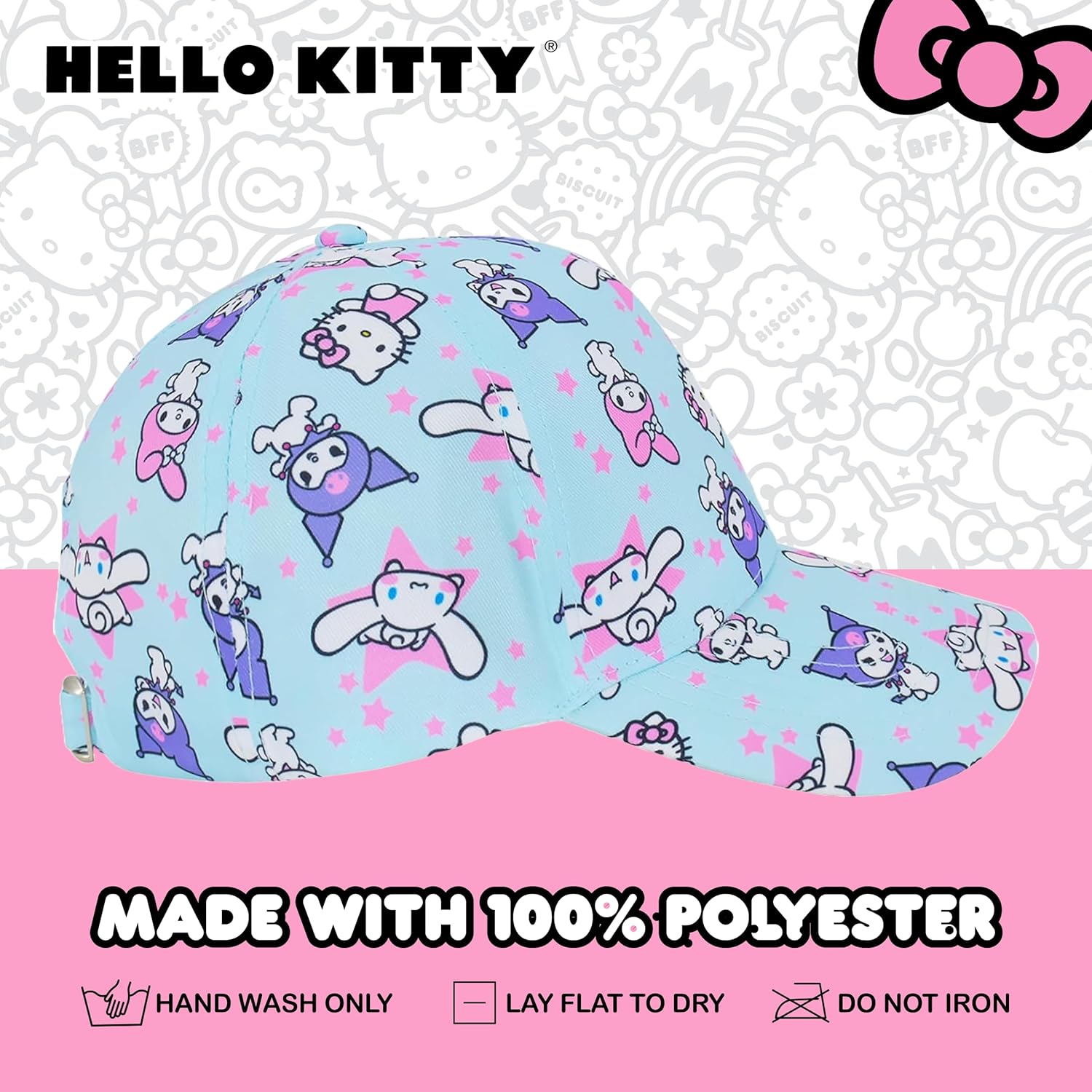 Hello Kitty Dad Hat, My Melody, Kuromi, and Cinnamoroll Adult Baseball Cap with Curved Brim, Blue, One Size - Image 6