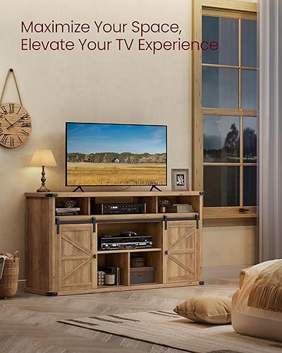 Miniatura 3 de VASAGLE LIRY Collection ULTV322K41 - Soporte de TV para televisores de hasta 65 pulgadas, centro de entretenimiento de granja con puertas corredizas