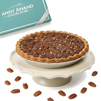 ANDY ANAND CHOCOLATIER Sugar Free Chocolate Pecan Pie - Diabetic Friendly Delight with Real Chocolate, Rich & Decadent, Keto Friendly, Perfect for Guilt Free Celebrations 2.2 lb