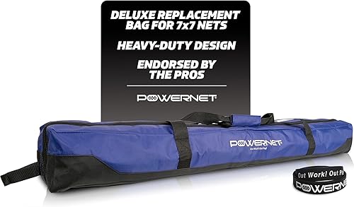PowerNet 7x7 FT Baseball & Softball Net Replacement Parts, Replace 7x7 FT Frame, Net Only or Carry Bag, Metal Frame and Fiberglass Poles, Durable