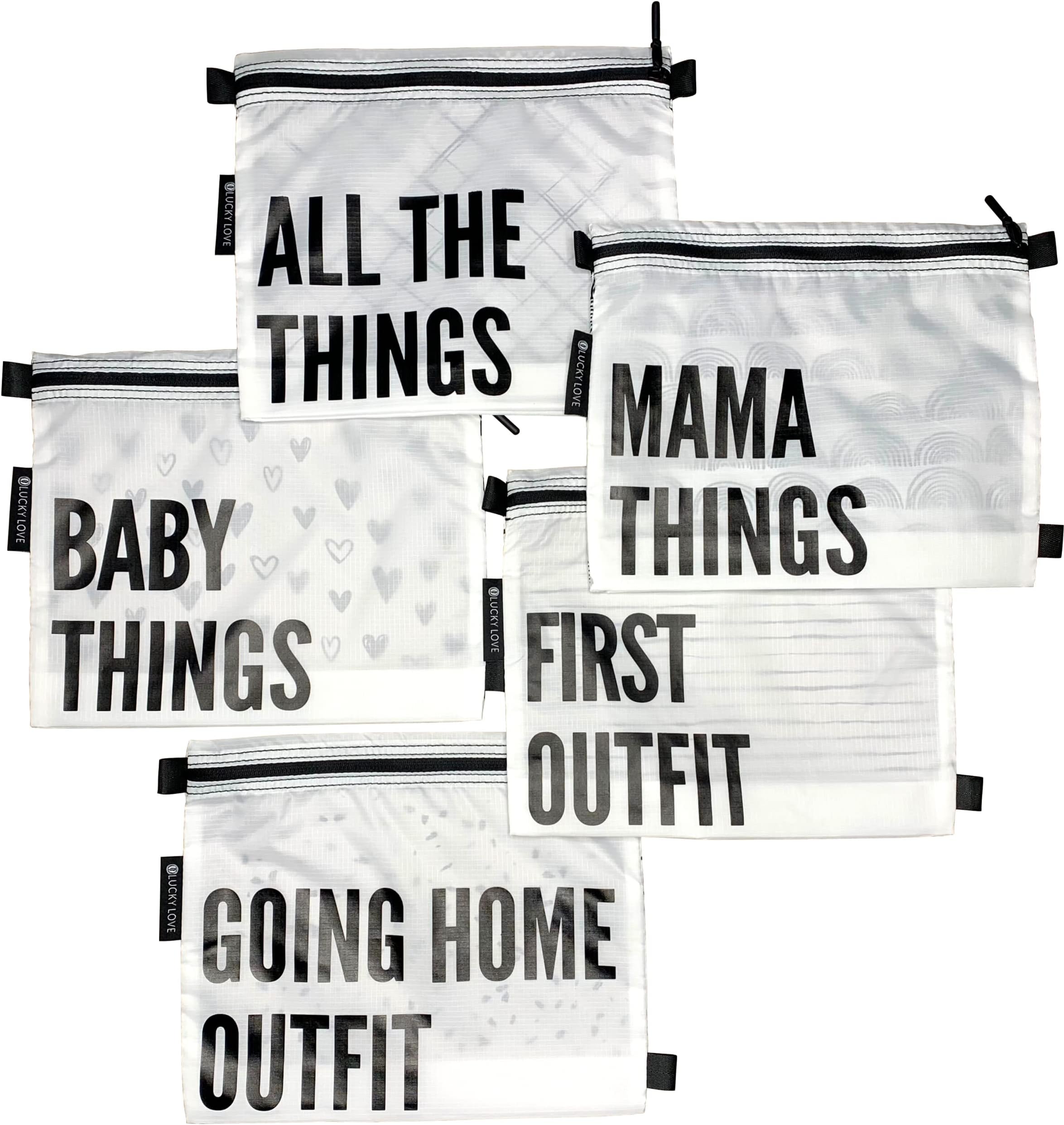 Lucky LoveHospital Bags For Labor and Delivery, Diaper Bag Organizing Pouches and Hospital Bag Essentials For Mom