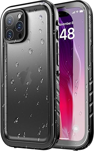 SPORTLINK Funda impermeable para iPhone 15 Pro Max, protector de pantalla integrado IP68 bajo el agua 6.6 pies a prueba de caídas militar a prueba