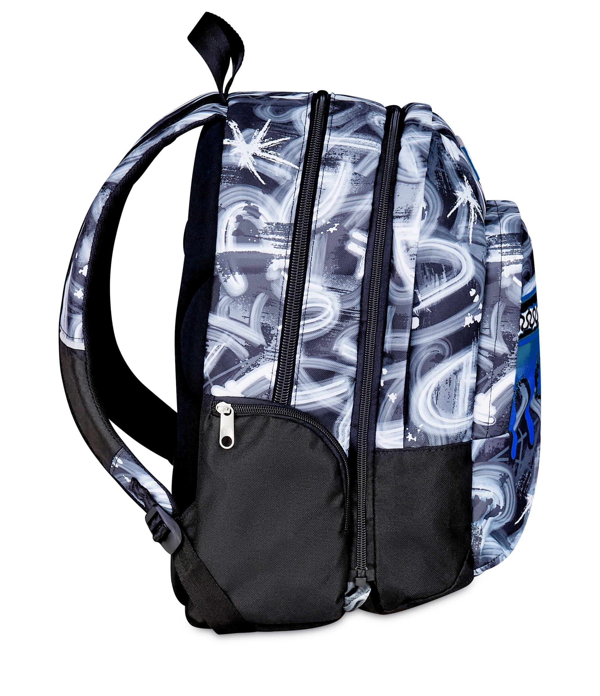 Seven Zaino Scuola Dual Detach, Grigio Azzurro, Doppio Scomparto da 32 L, Con Tasca PC, Tasca Borraccia, Tasca Con Organizer e Scomparto Staccabile, Scuola Media e Superiore, Zaino Ragazzo