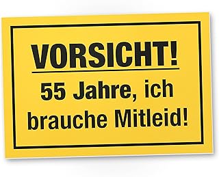 DankeDir! 55 Years - Neauche Mitleid Plastic Sign - 55th Birthday Gift Idea Birthday Gift 55th Birthday Decoration Party Supplies Birthday Card