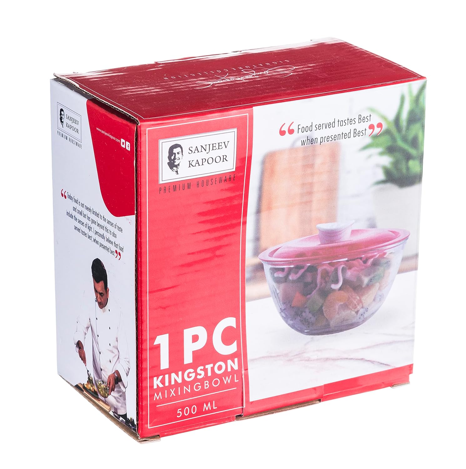 Sanjeev Kapoor Kingston High Borosilicate Mixing Bowl 1 PC 500 ML