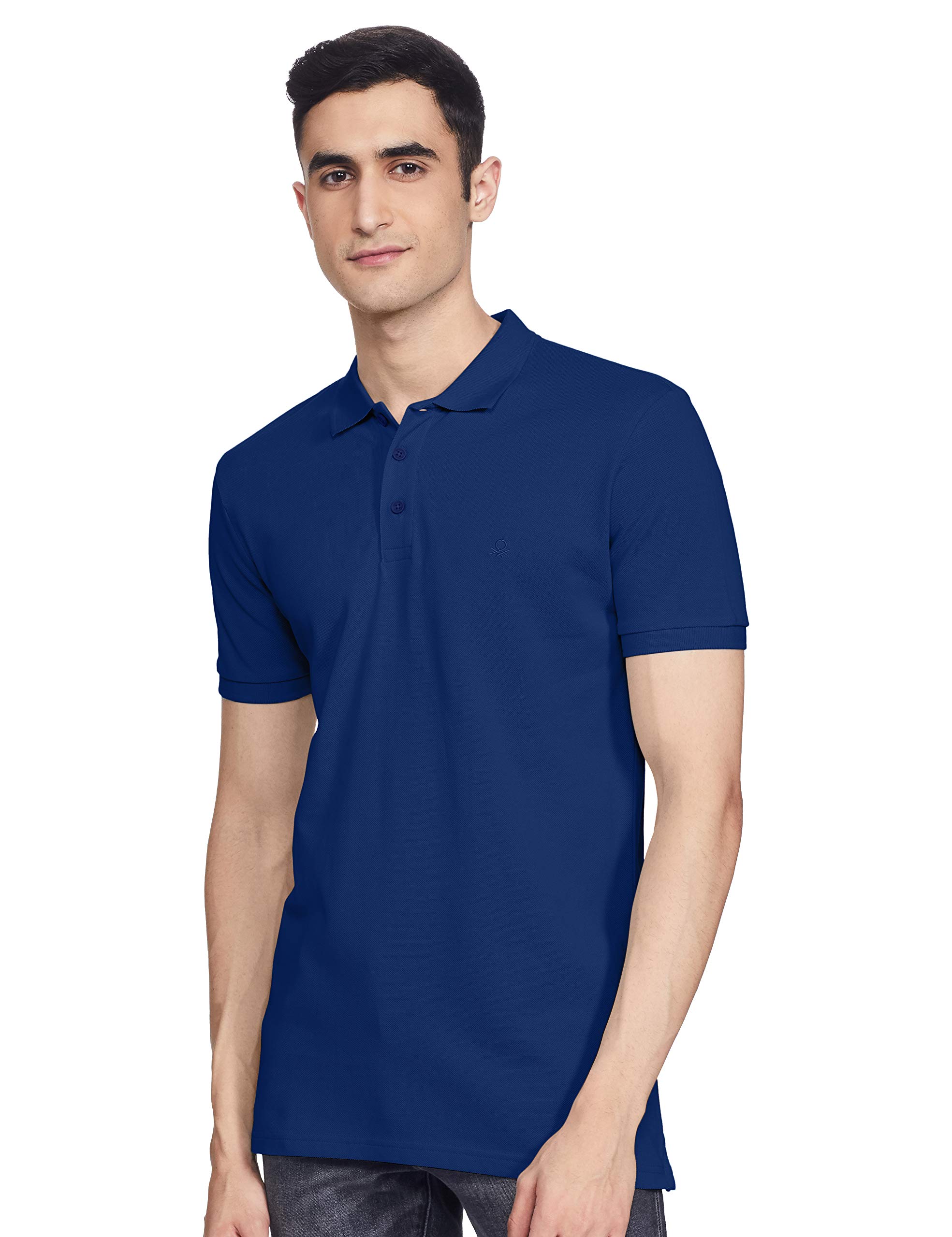 United Colors of BenettonMen's Slim Polo Shirt (3081J7107I908_Blue XL)