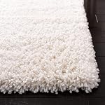 SAFAVIEH Fontana Shag Collection 8' x 10' Ivory FNT800A Solid Non-Shedding Living Room Bedroom Dining Room Entryway Plush 2-inch Thick Area Rug