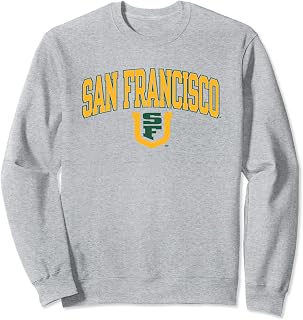 San Francisco Dons Arch Over Sweatshirt - Grey, Small, Unisex-Adult
