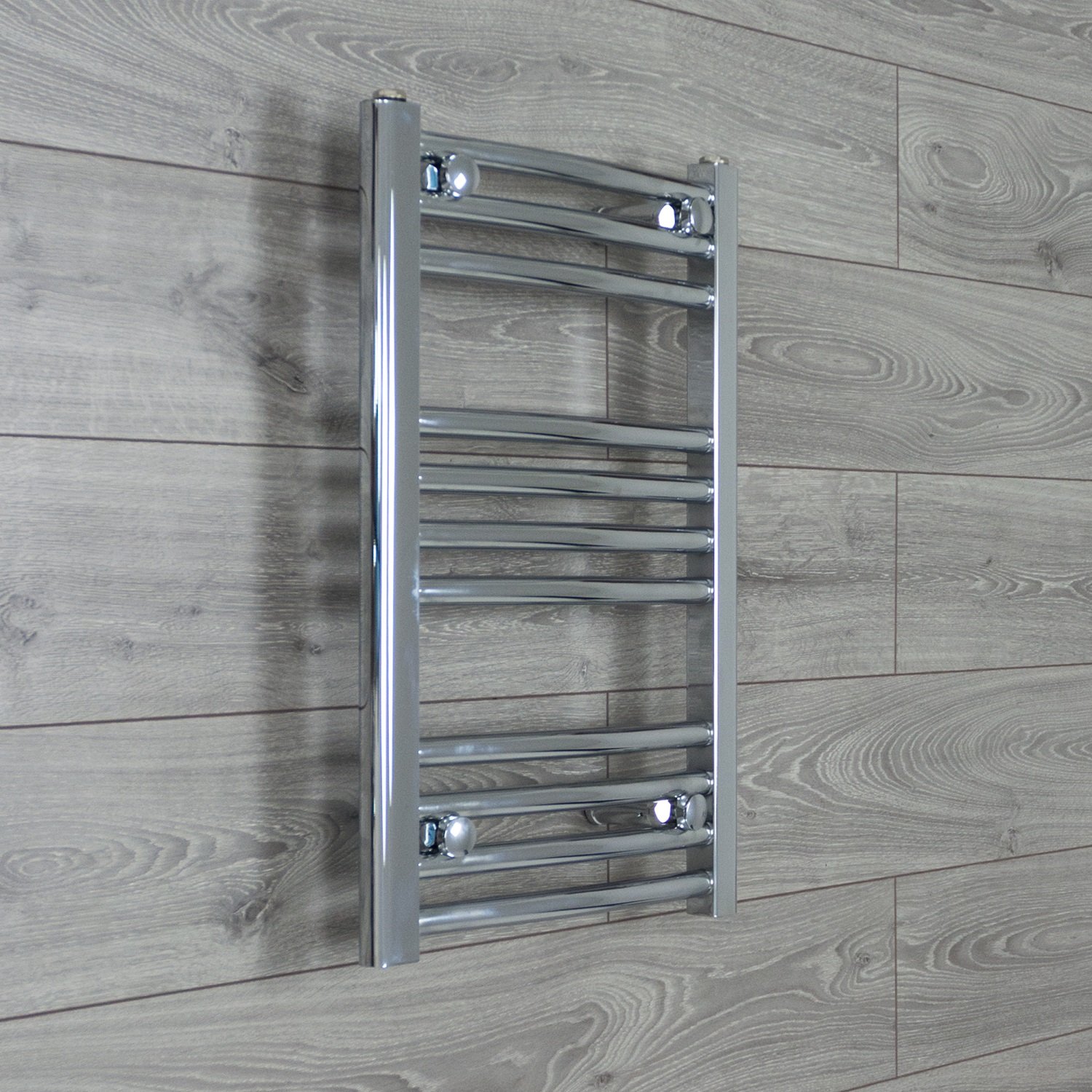 Companyblue 400Mm Wide Chrome Heated Towel Rail Radiator Curved Ladder For Stylish Bathroom (400 X 600 Mm)