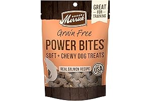 Merrick Power Bites Real Meat Soft and Chewy Salmon Dog Training Treats