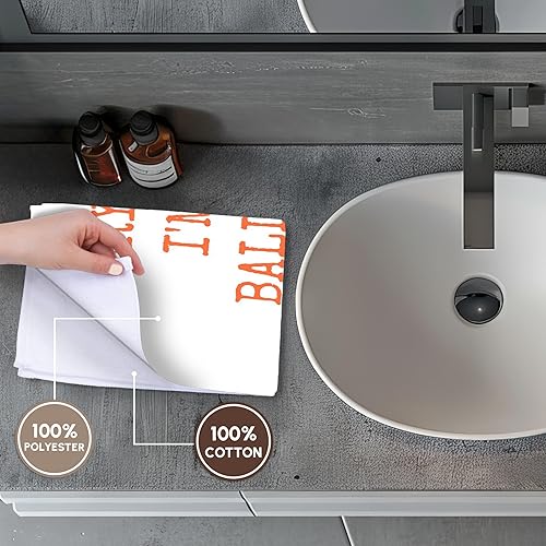 Miniatura 4 de 3D Rose Every Day im Ballin - Toalla de baloncesto con letras naranjas TWL_172351_1, 15 x 22 pulgadas, multicolor