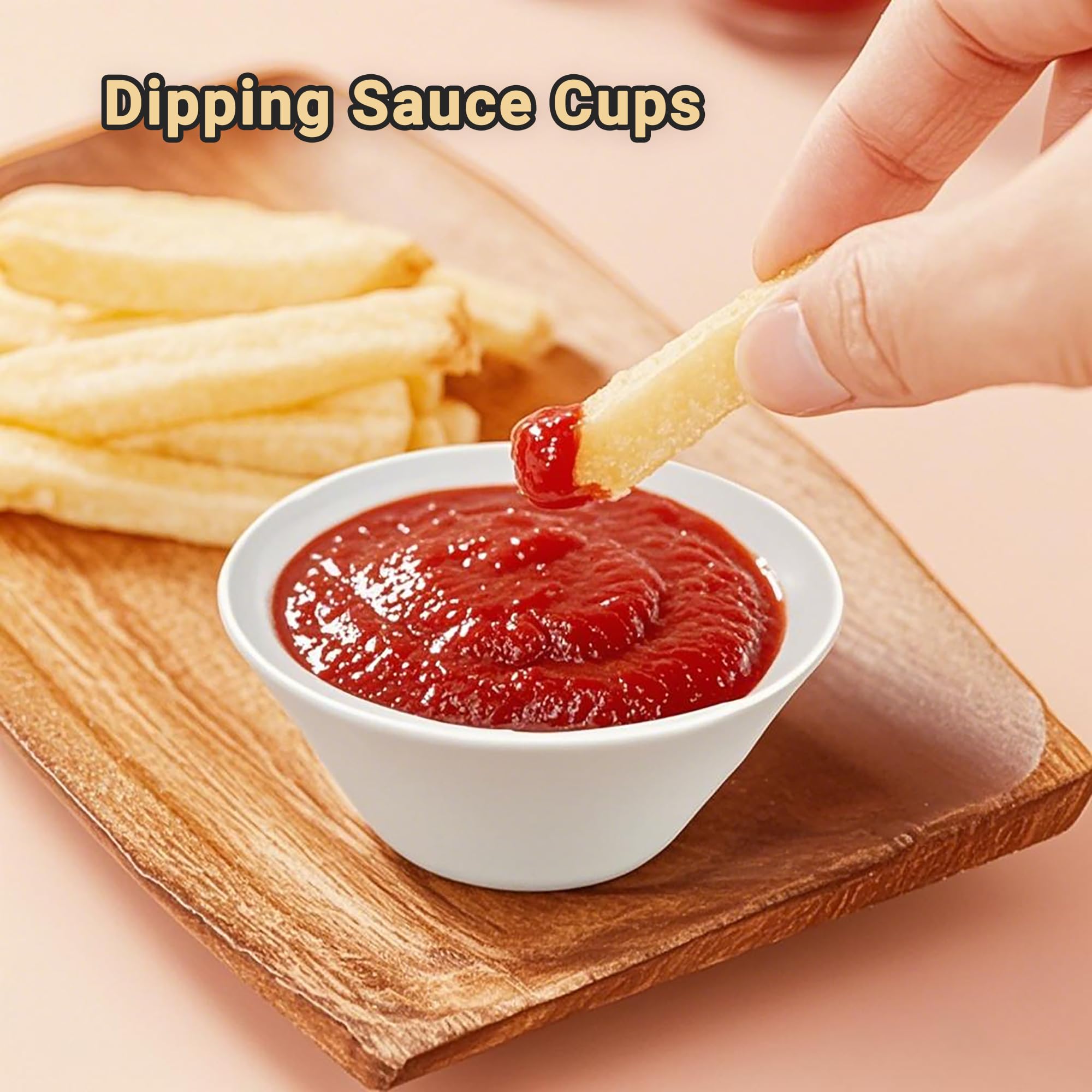 Juego de 25 cuencos de ensalada blancos irrompibles de 4 onzas, tazas reutilizables sin BPA, 4 cuencos de postre de 1.9 pulgadas para condimentos, rancho, ketchup, barbacoa, wasabi