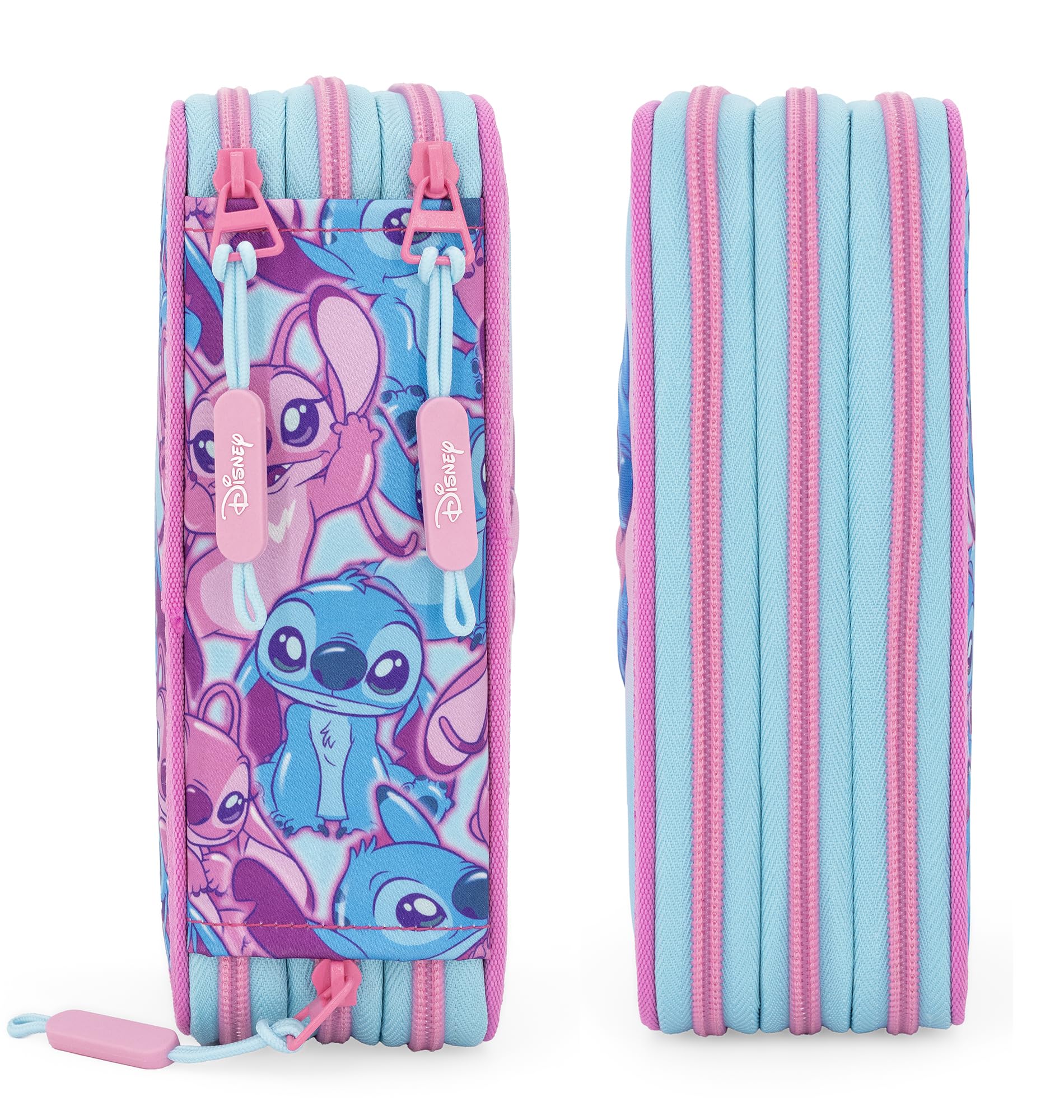 Clondo Astuccio Scuola 3 Scomparti Completo 46 Accessori Bambini Kit Cancelleria