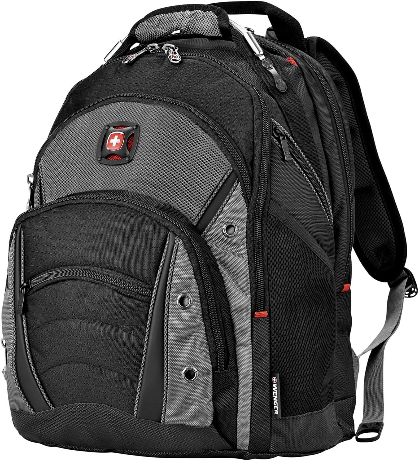 Wenger Synergy Laptop Backpack, Fits 16 Inch Laptop, Men's and Women's Laptop Bag, Black/Grey