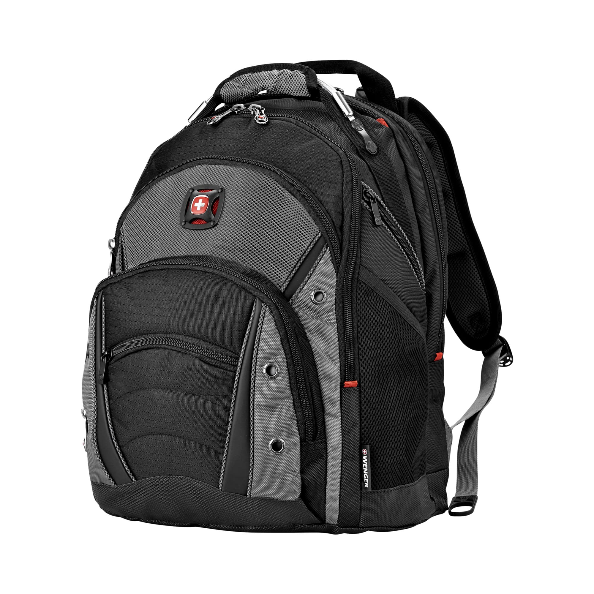 WENGER Zaino Porta PC Synergy con Tasca per Tablet, Notebook 16”, Tablet 10”, 26 l, Uomo Donna, Ufficio Viaggi di Lavoro Università, Nero/Grigio, 600635
