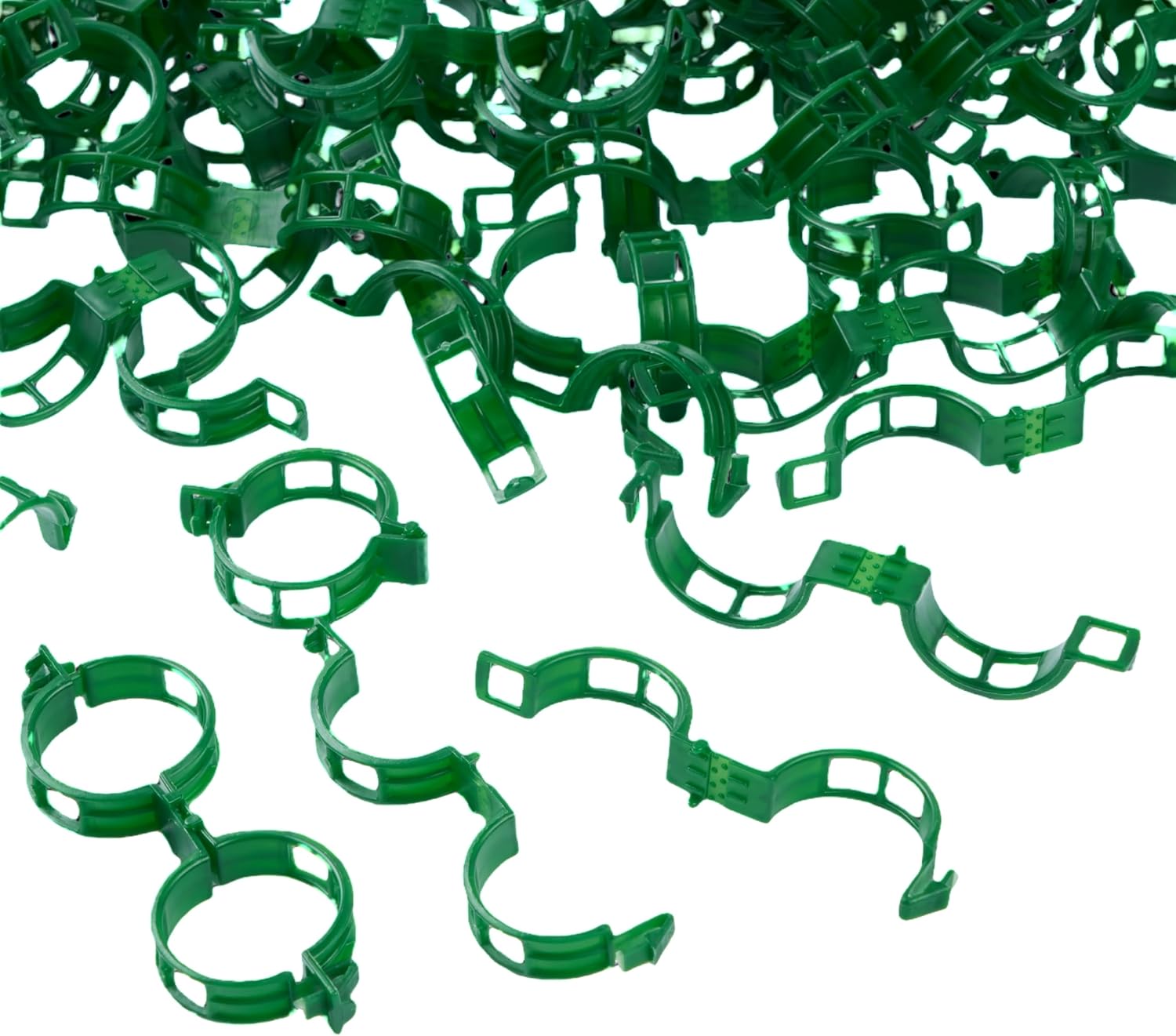 200Pcs Garden Vine Plant Support Clips,Plastic Fixing Clips for Securing and Training Climbing Plants,Tomatoes,Grapes,Vine Vegetables and Potted Plant (200, Green)