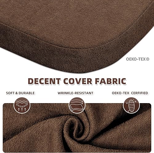 Miniatura 3 de HAVARGO Cojines para sillas de comedor con espuma de carbón de bambú 16.5 x 16.2 pulgadas, cojines para sillas de cocina, cojines de asiento de