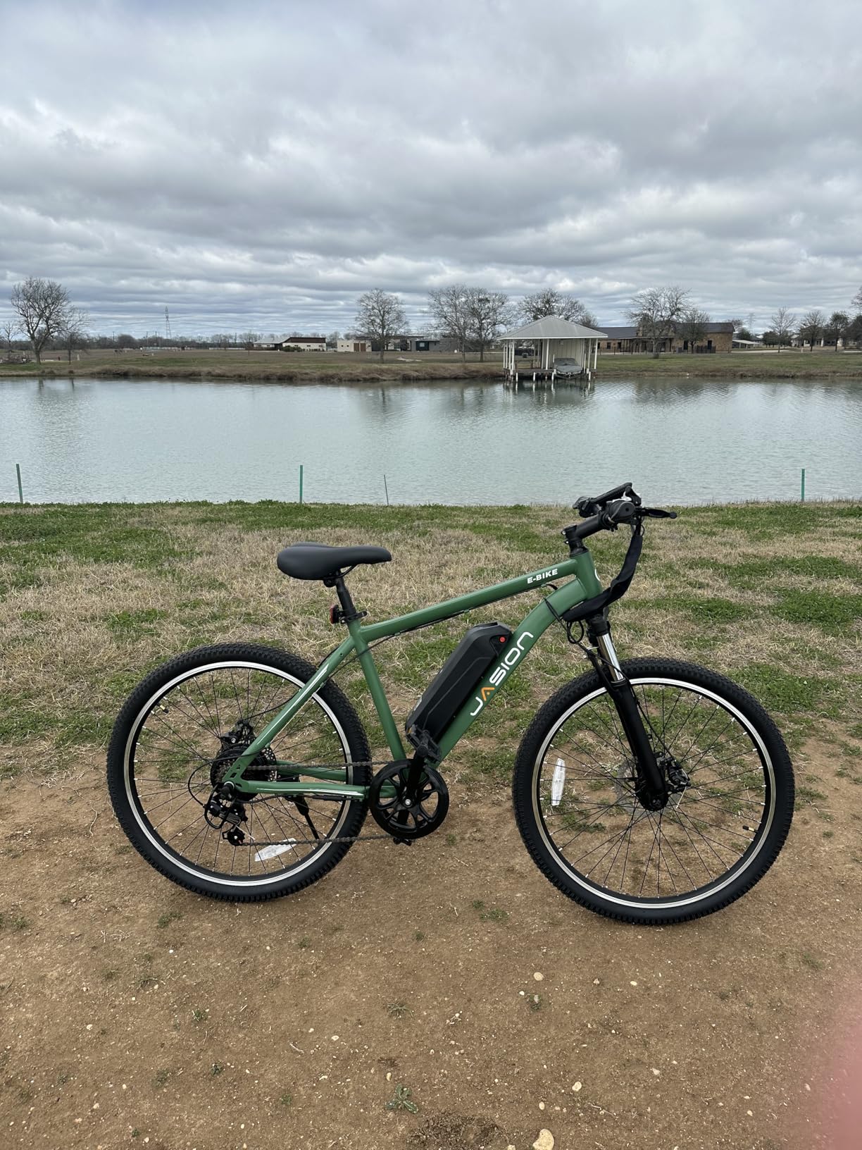 Jasion EB5 Electric Bike for Adults with Peak 500W Brushless Motor, 40Miles 20MPH Commuting Electric Mountain Bike with 360Wh Removable Battery, 7-Speed, 26" Tires and Front Fork Suspension photo review