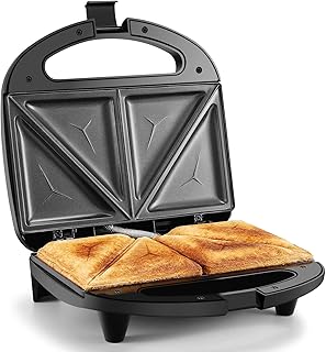 OSTBA Sandwich Maker, 2 Slice Grilled Cheese Maker with Non-stick Triangle Plates, Indicator Lights, Cool Touch Handle, Easy to Clean and Store, 750W ABS07-T/Small