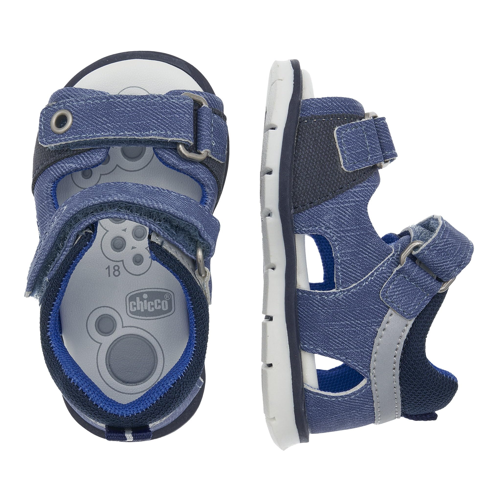 Chicco Sandali con Doppio Velcro, Confortevoli, Leggeri, Flessibili E Traspiranti, Bambini e Ragazzi