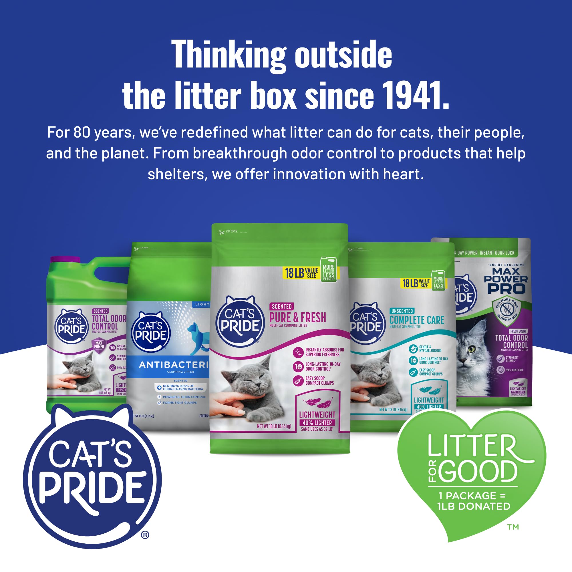 Cat's Pride UltraClean - Arena aglutinante sin Perfume, 15 Libras