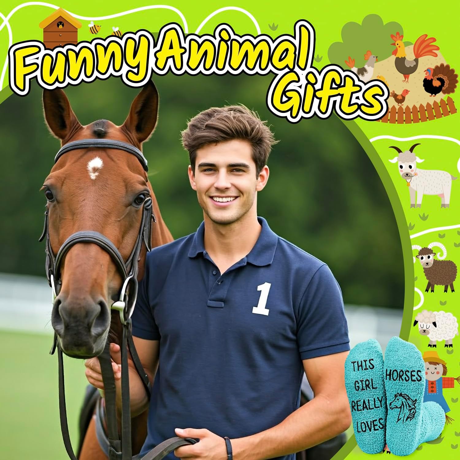 HAPPYPOP Fuzzy Animal Socks for Women - Turtles Gifts Pigs Socks Horses Octopus Gifts Girls - Image 6