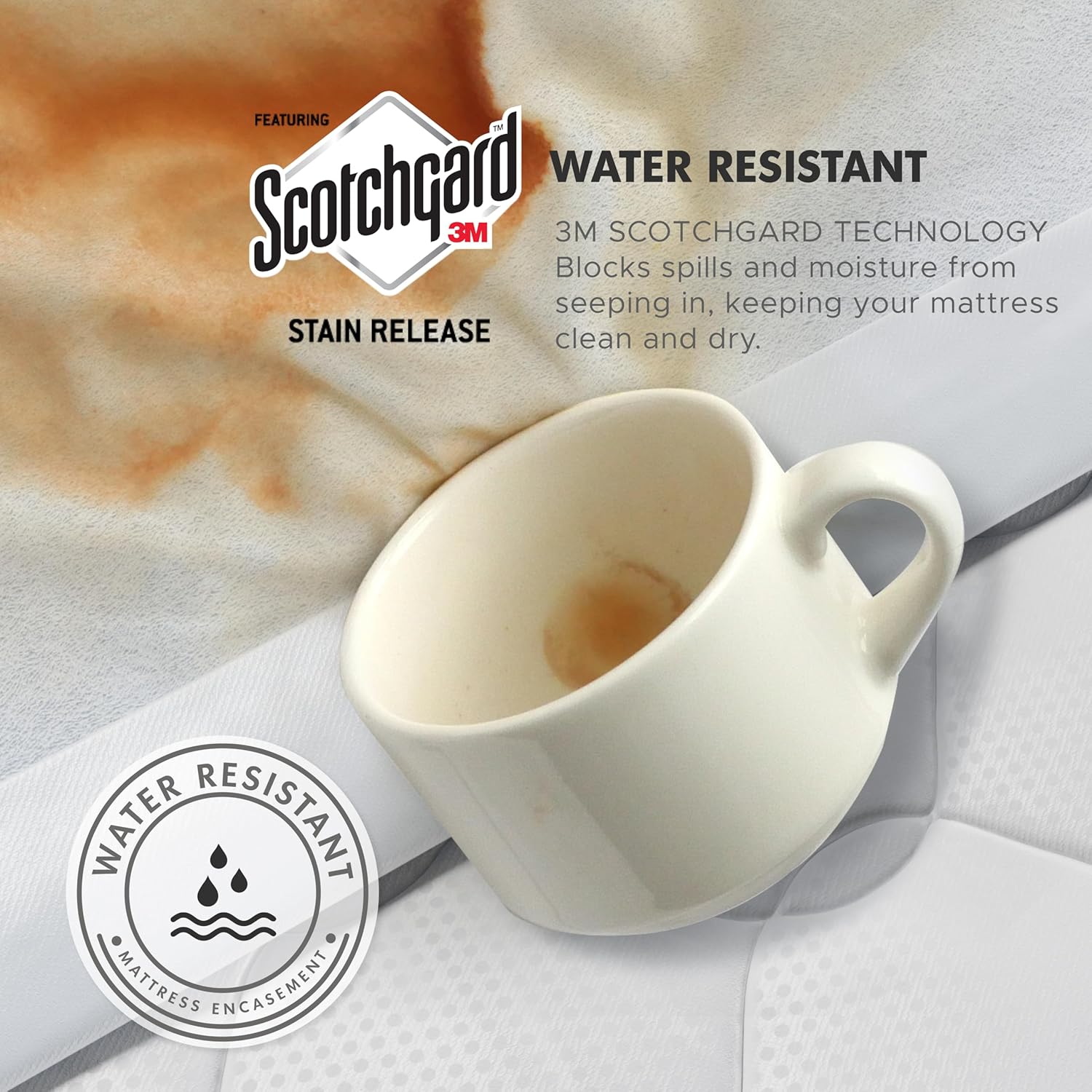 Degrees of Comfort Mattress Encasement Full Size | Waterproof Bed Bug Proof Cover Premium Zippered Six-Sided Protector 9-12 Inch Deep 3M Scotchgard