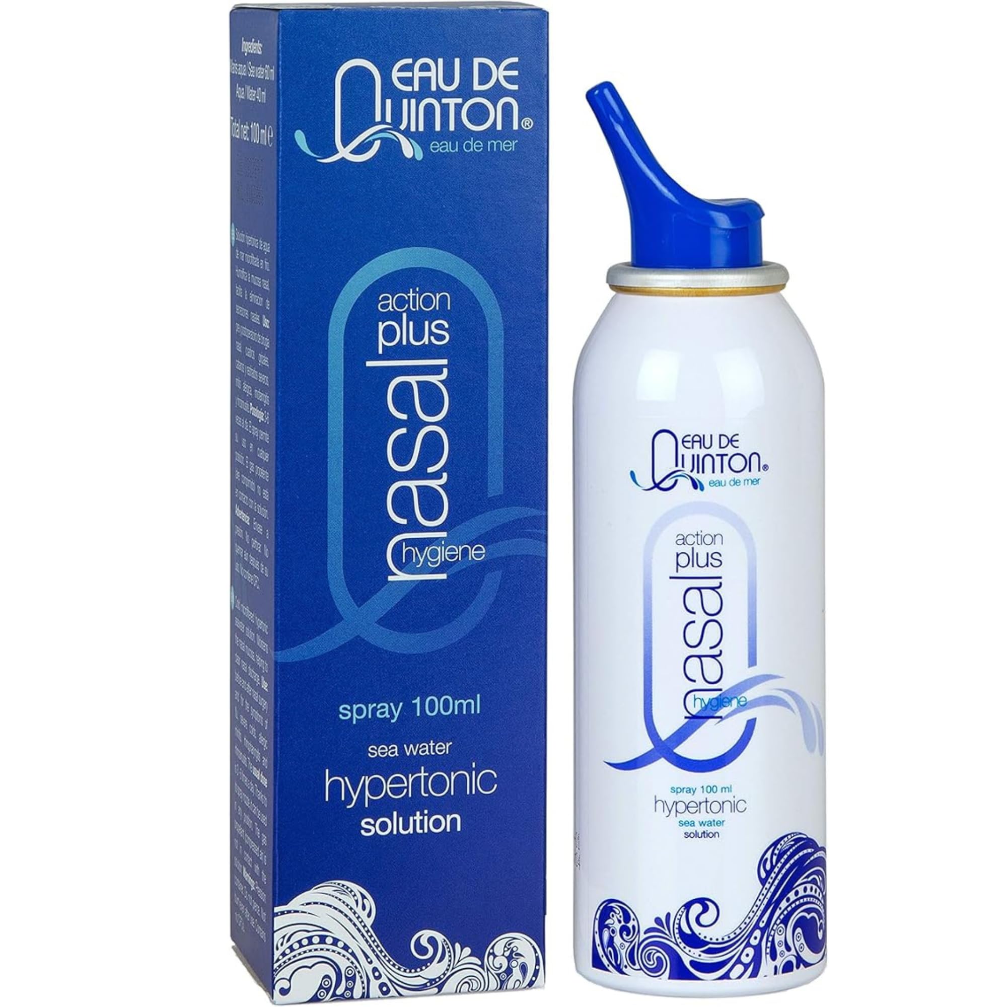 Eau de Quinton Action Plus Hygiène Hypertonic Sea Water Solution Spray, 100ml