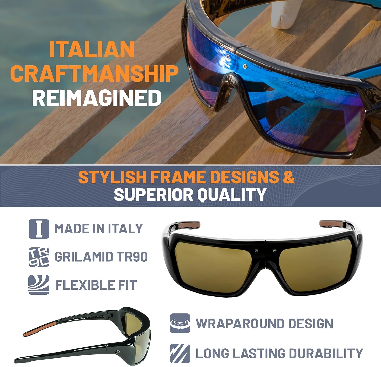 POPTICALS PopStorm Foldable, Sunglasses for Men & Women – Skiing Glasses