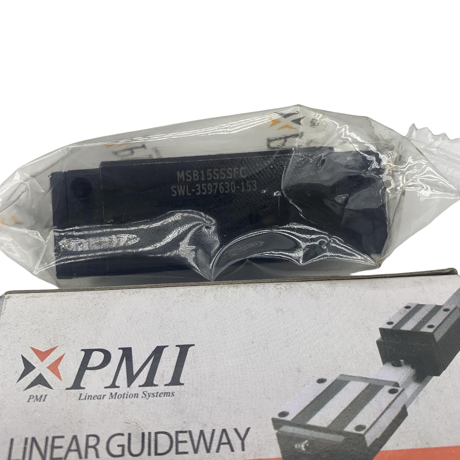 Original New PMI Linear Guides MSB15S MSB15 MSB15SSSFCN/F0N MSB15S-N,Height 19.5mm,Width 34mm,Length 57mm,Combination Height 24mm,Blocks Rails Slider Bearings Carriage Guideway Motion Control