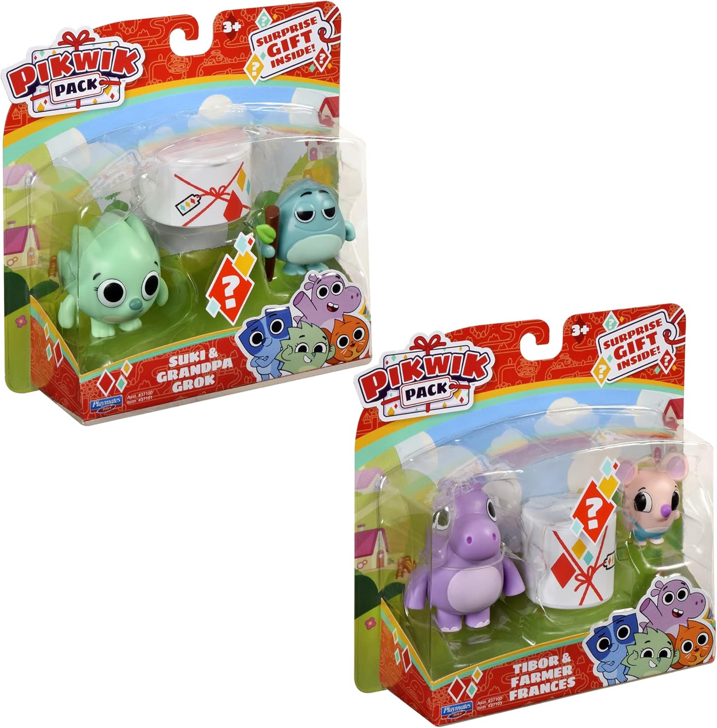 Suki with Grandpa Grok and Tibor with Farmer Frances Figure 2-Pack Bundle,Multi,37143