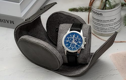 Miniatura 7 de GUKA Estuche de viaje para hombres Organizador de almacenamiento y exhibición, almohadas extraíbles y separadores sólidos para almacenamiento en el