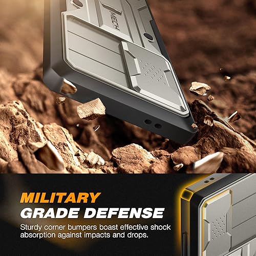 Miniatura 7 de TONGATE Funda compatible con Samsung Galaxy S24 Ultra, protector de pantalla integrado y cubierta de cámara deslizante, 2 marcos frontales, funda de