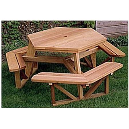 Woodworking Project Paper Plan to Build Hexagon Picnic Table
