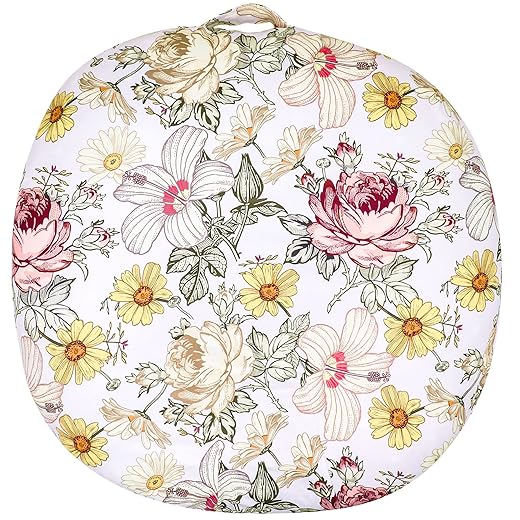 Newborn Lounger Cover for Boys Girls, Removable Cover for Infant Lounger Pillow, Soft Snug Fitted Baby Lounger Slipcover,Floral