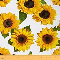 Vista 31 de The Yard - Tela de pájaros coloridos por yarda, diseño de hojas de palma en acuarela tropical, para proyectos de bricolaje en el hogar, tela rústica