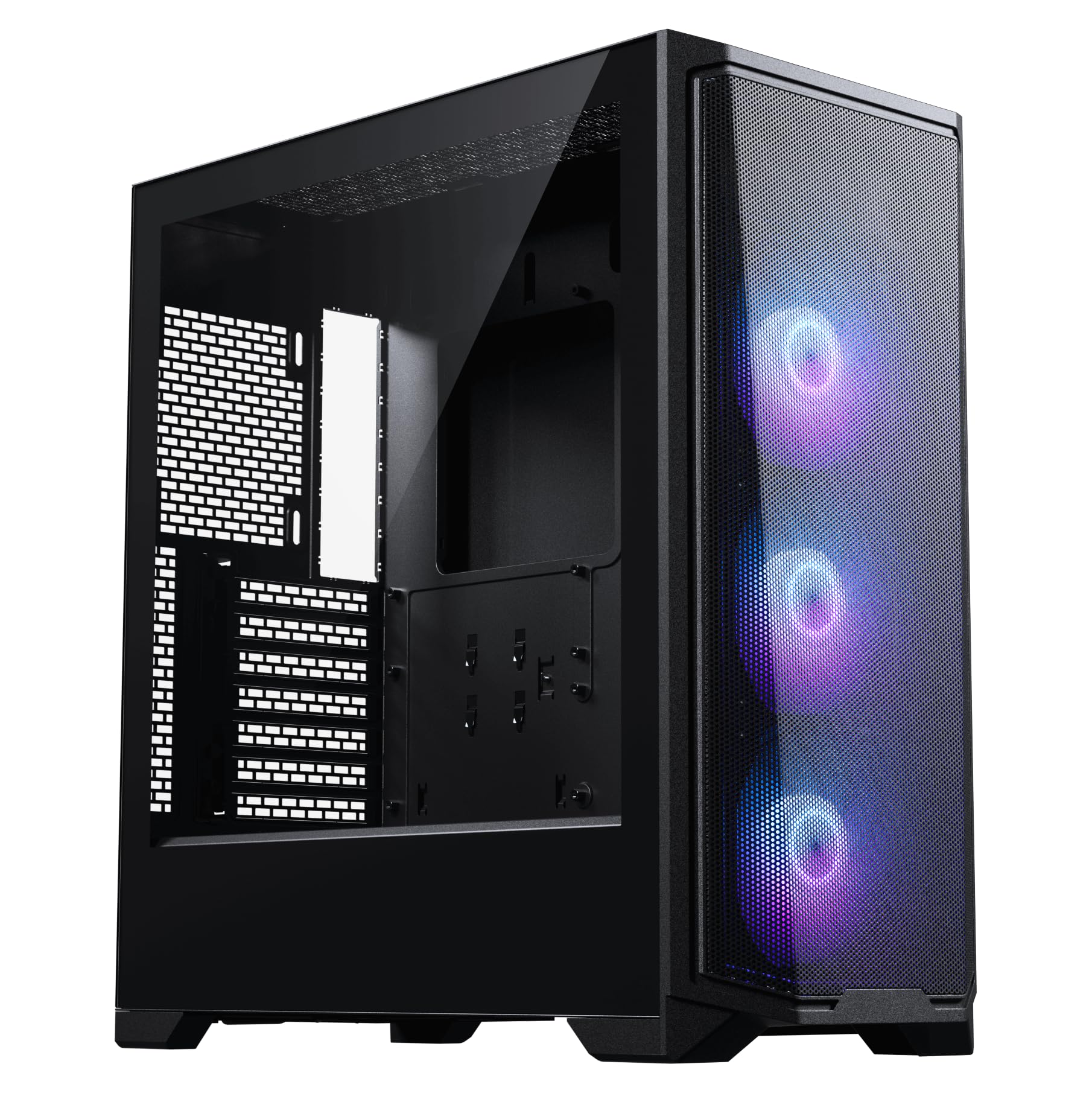 Phanteks Eclipse G370A, Case da Gaming Mid-Tower, Mesh ad Alto Flusso d'Aria, 3 Ventole M25 D-RGB Incluse, Nero