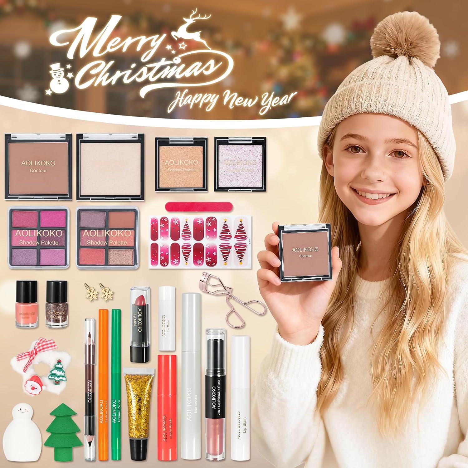 Makeup Advent Calendar 2025, 24 Days Christmas Gift Set For Women Girls &Teens, Surprises Christmas Calendar Countdown Gift for Women,Countdown Calendar Full Makeup Kit Cosmetic Gift - Image 5