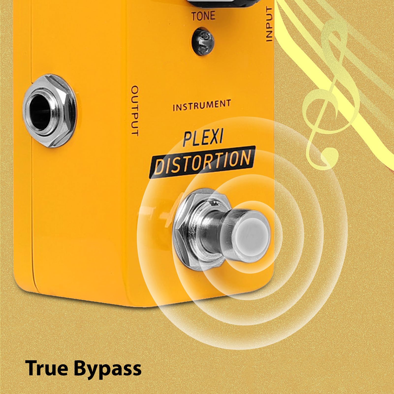 Pedał Efektów do Gitary Elektrycznej z Interfejsem Wejściowym i Wyjściowym 6,35 Mm i True Bypass dla Gitar