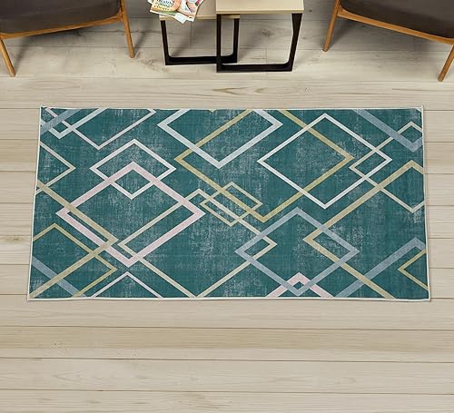 Miniatura 6 de Ambesonne Alfombra decorativa de flores de manzana, ramas de temporada de primavera y flores que florecen en el jardín, alfombra de calidad para