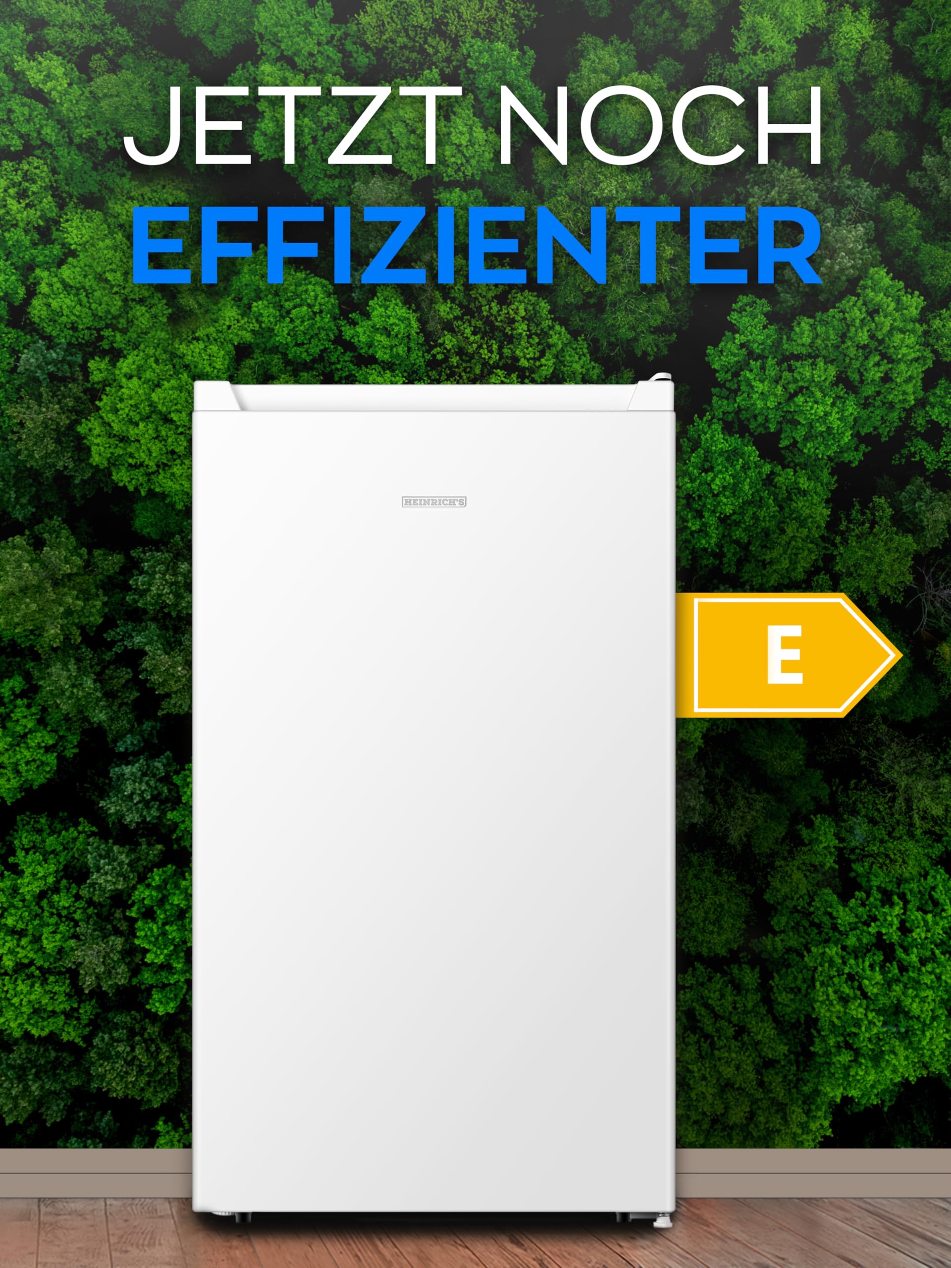 Heinrich´s Gefrierschrank 61Liter, Mini, -18°C Freezer, 3x Gefrierschublade, 7 Stufen Temperaturregler, Airflow, wechselbarer Türanschlag weiß
