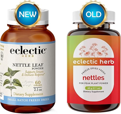 Miniatura 2 de Eclectic Institute Polvo de alimentos enteros de hoja de ortiga liofilizada fresca cruda  2.1 oz (60 g)