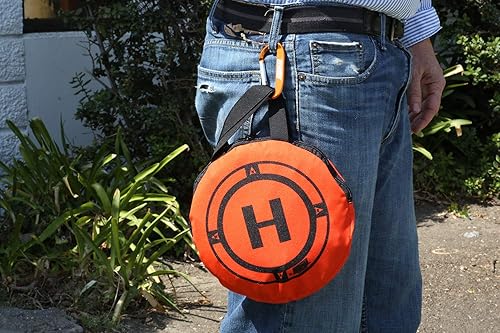 Miniatura 10 de Hoodman Drone Landing Pad rangos de ajuste dji inspire a través dji matrice 3, 5 pies de diámetro, duradera, pesada sin estacas, se pliega a un